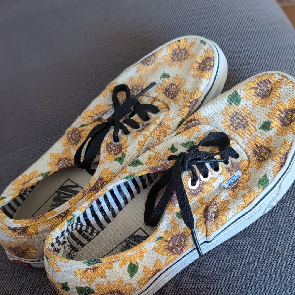 Vans Floral Sunflower Canvas Shoes